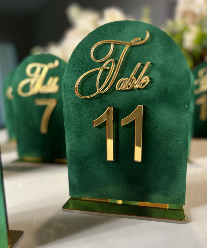 Velvet Table Number - Image 2